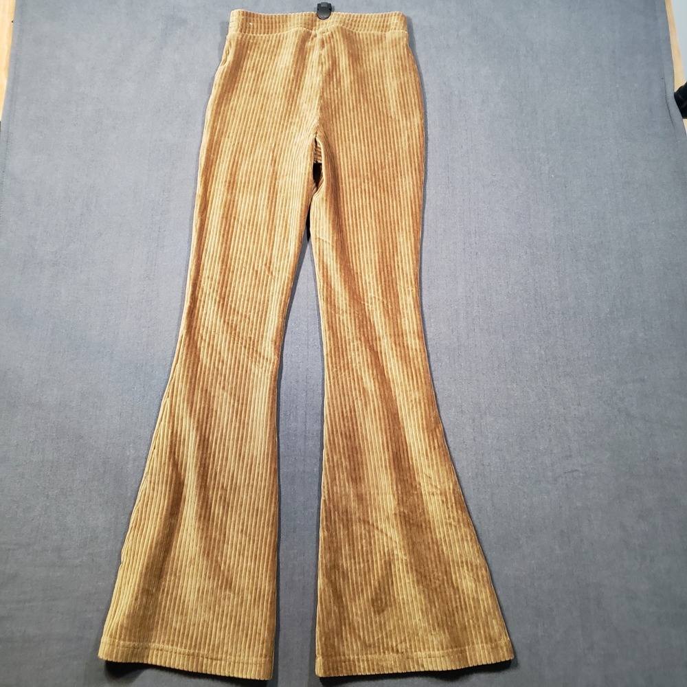 Aerie Flare Pants Womens XS Regular Brown Corduroy High Waisted Bell Bottoms - Picture 2 of 12